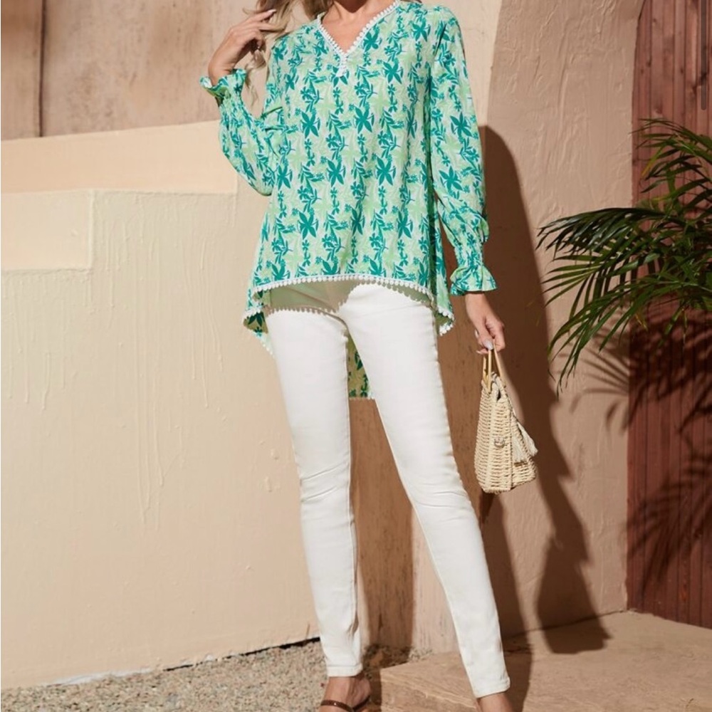 Hi-lo Floral Women's Top